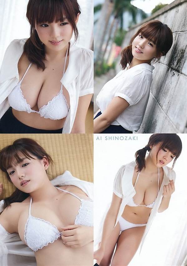 グラビアアイドル篠崎愛の巨乳すぎてビキニ水着からおっぱいがこぼれそうなエロ画像