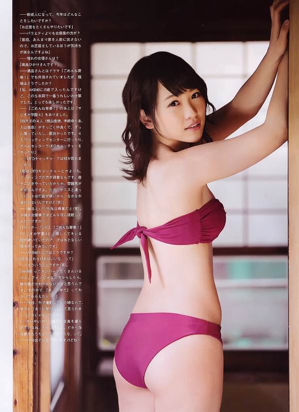 8月4日AKB48を卒業する川栄李奈のビキニ水着グラビア画像