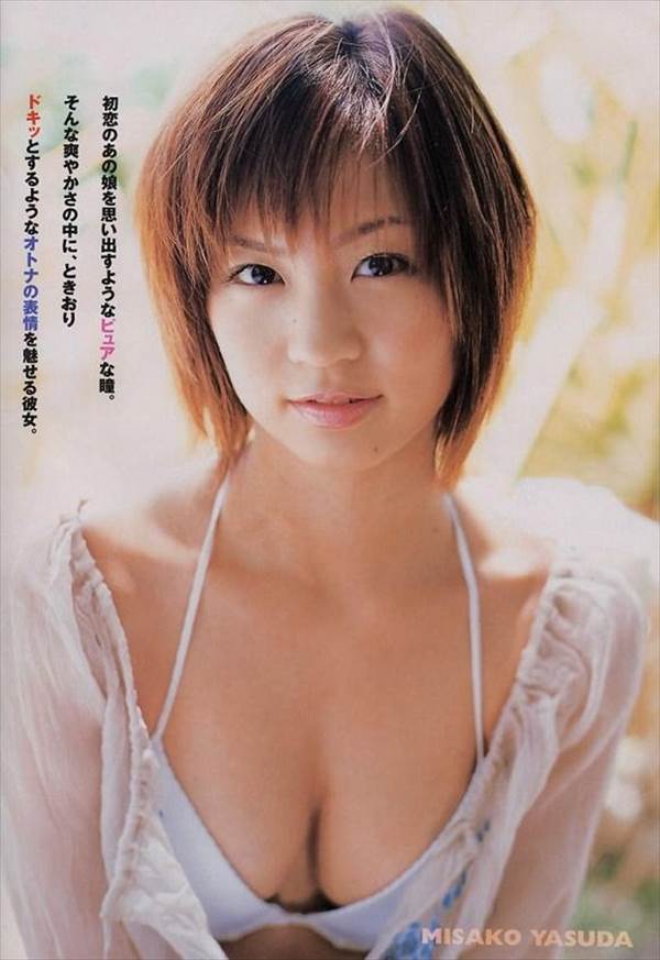 グラビアアイドル安田美沙子の乳首ポチビキニ水着エロ画像