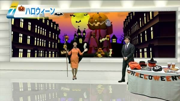NHKの女子アナハロウィンコスプレ画像