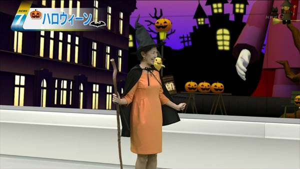 NHKの女子アナハロウィンコスプレ画像