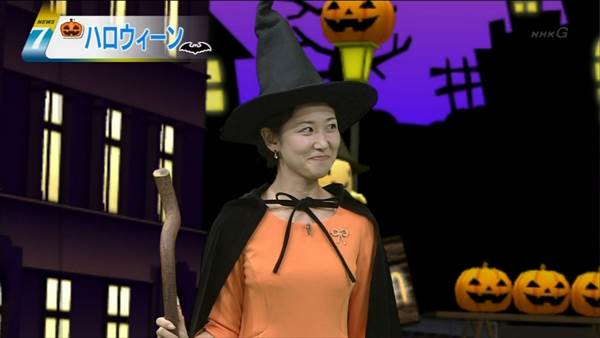 NHKの女子アナハロウィンコスプレ画像