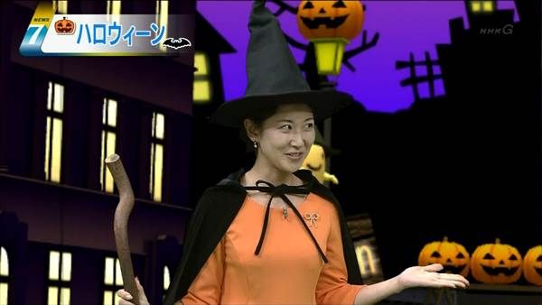 NHKの女子アナハロウィンコスプレ画像