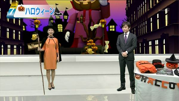 NHKの女子アナハロウィンコスプレ画像