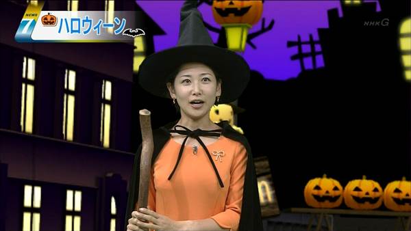 NHKの女子アナハロウィンコスプレ画像