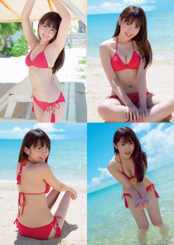 「ドMなんです」と衝撃告白したHKT48多田愛佳の赤ビキニ水着画像