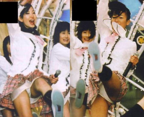 AKB48のミニスカートで踊って純白パンチラ見せエロ画像